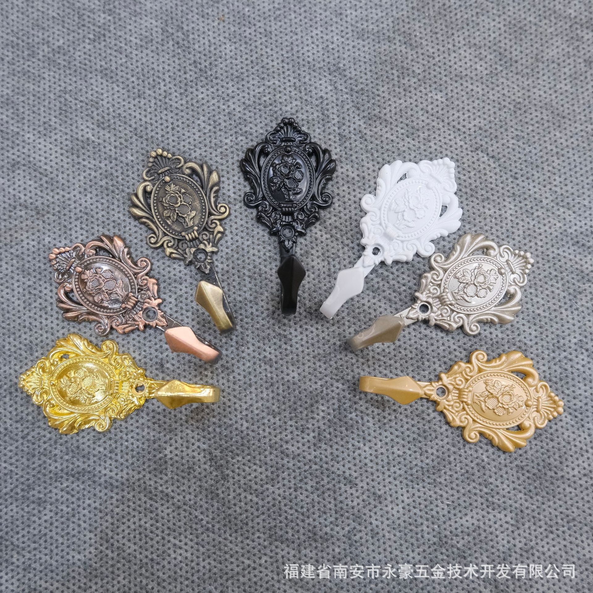 【 Yonghao 】 Hardware curtain accessories, European-style wall hooks, window decorations, zinc alloy European-style flower hooks in stock for wholesale full figure