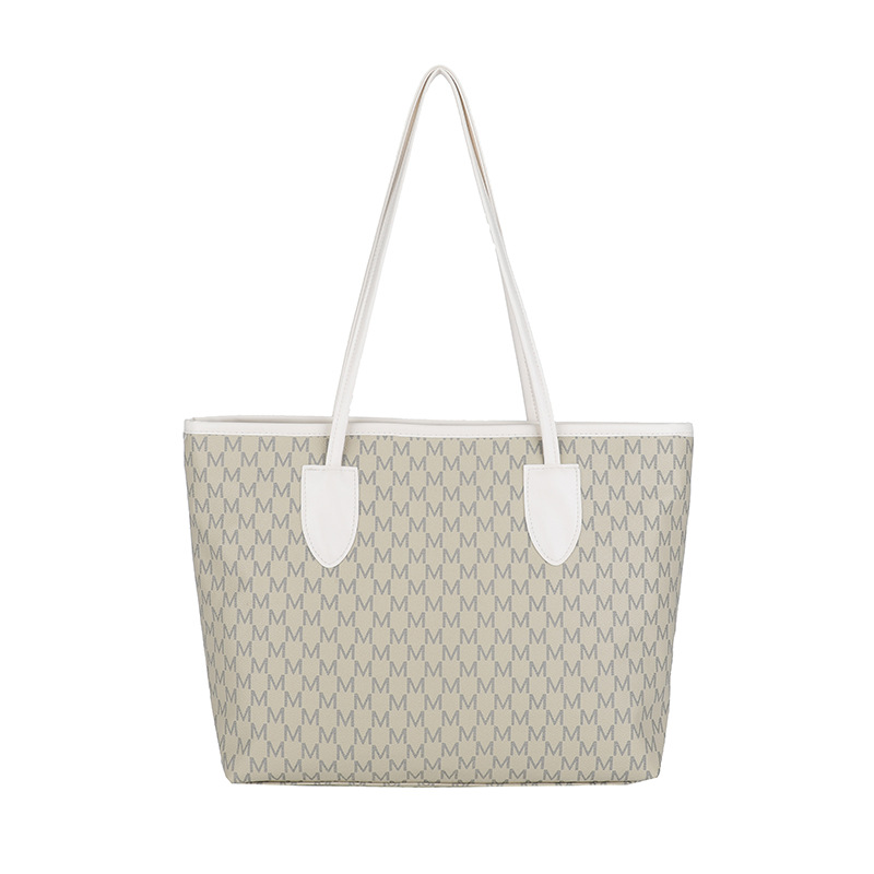 Lette-textured tote bag for women, 2025 new style hand-held commuter bag, trendy and fashionable for going out, large-capacity single-shoulder large bag Item Picture