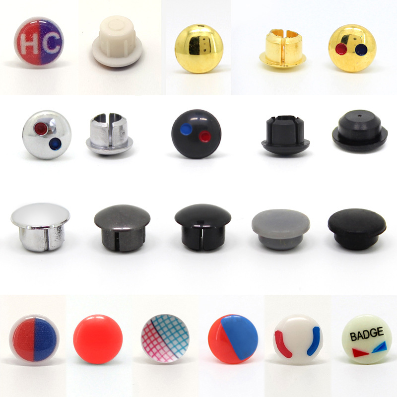 Faucet accessories: handle, cold and hot water label, switch handle, hole cover, red and blue label, decorative cover, cold and hot water label full figure