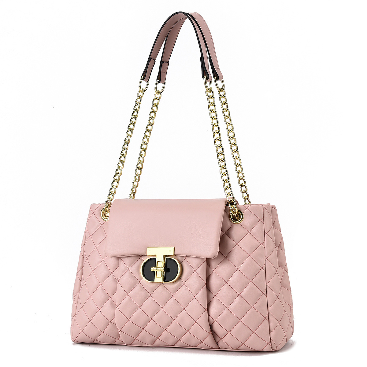 Fashion chain soft leather pleated crossbody bag, new embroidered single-shoulder bag, 2024 cross-border trend wholesale women's bag Specification drawing