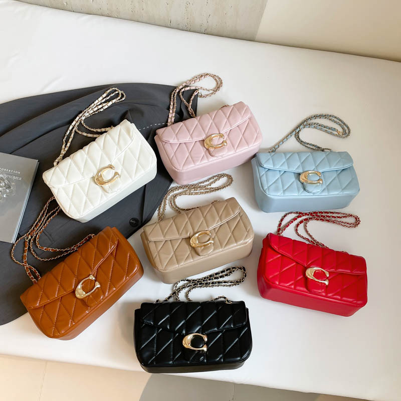Chain crossbody bag, women's bag, cross-border diamond-shaped embroidered thread single-shoulder bag, fashionable underarm women's small square bag Application Scenario