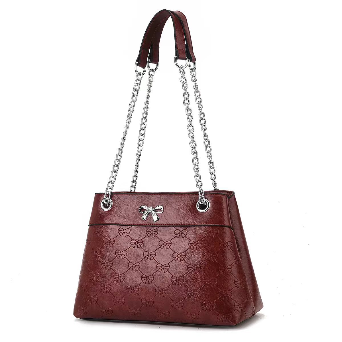 The chain is elegant and versatile. The single-shoulder crossbody bag from the manufacturer is a trendy and fashionable women's bag and a middle-aged mother's bag with a sense of luxury full figure