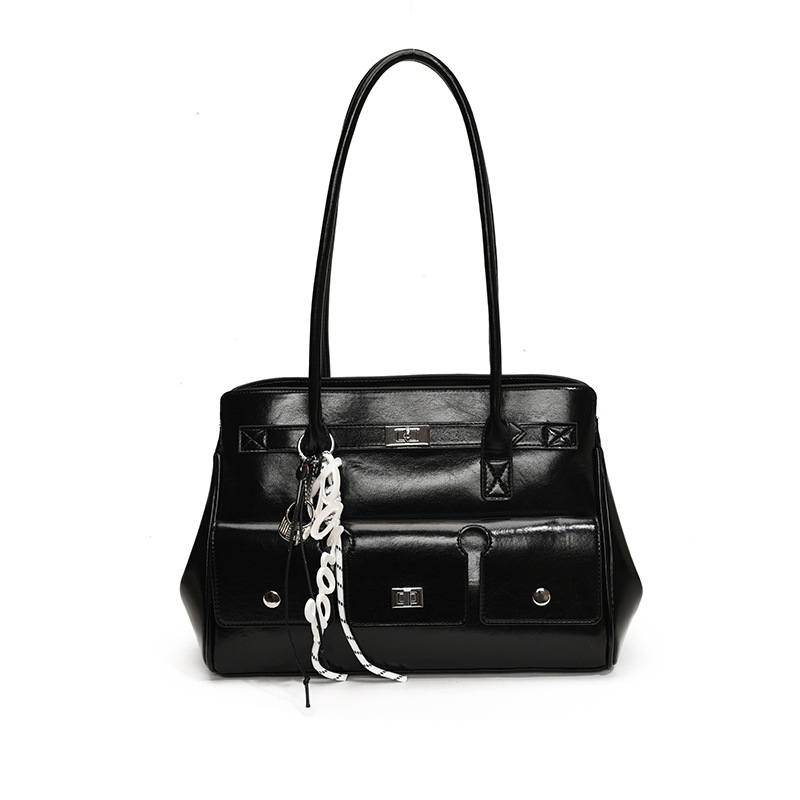 Postman briefcase bag, high-end underarm bag, large-capacity tote bag, 2024 new, niche and fashionable commuter women's bag Item Picture