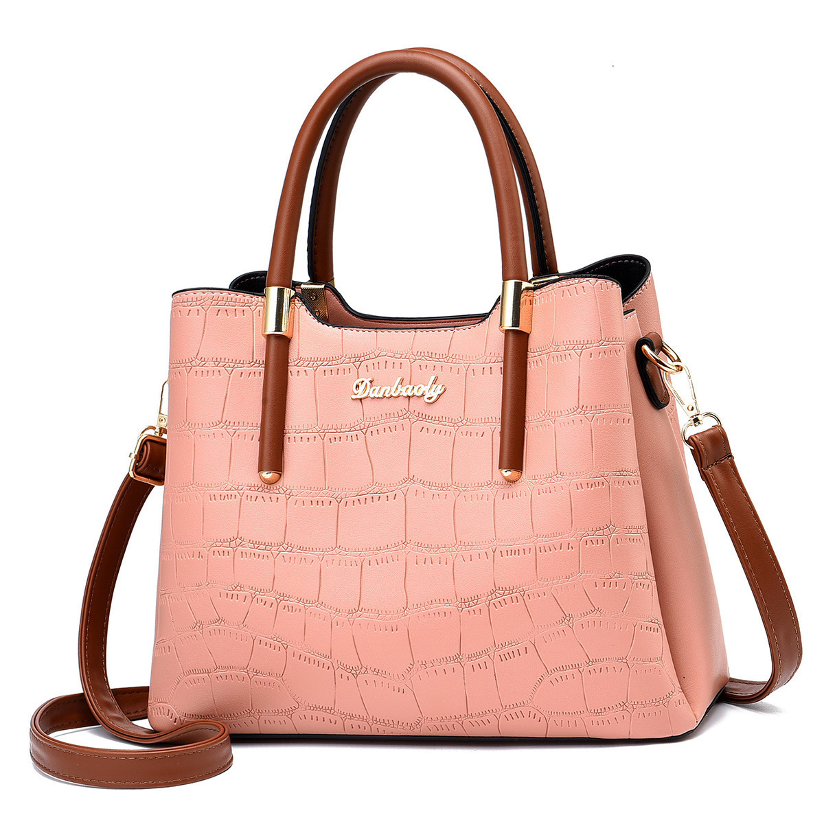 Women's handbag 2022 New style, fashionable single-shoulder crossbody women's bag, European and American foreign trade women's bag, middle-aged mother's bag Specification drawing