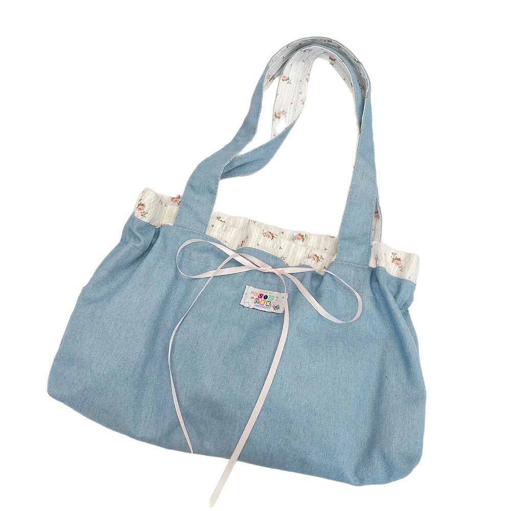 5721 High-appearance-level double-sided backpack for women, 2025 New Design sense bow travel bag, student single-shoulder bag Item Picture