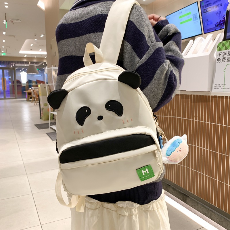 Cute panda bags, cartoon backpacks, Instagram cute girls, mini backpacks, and small schoolbags for high school, middle school and children details Picture