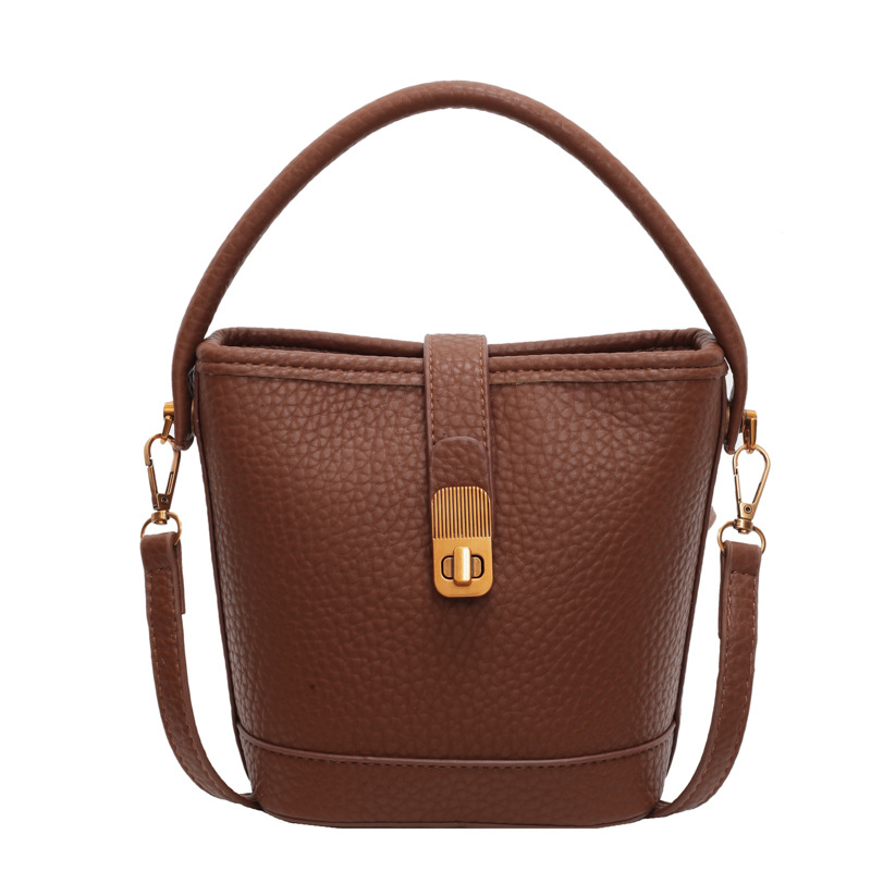 A new 2024 stylish crossbody bucket bag for women with a unique Korean design sense, simple and versatile for work and commuting Item Picture