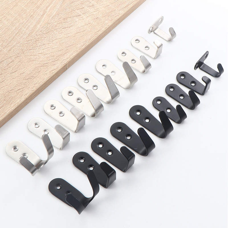 Stainless steel clothes hangers, bathroom hooks, door behind cloakroom hooks, partition hooks, bathroom wall hangers, wall clothes hangers details Picture
