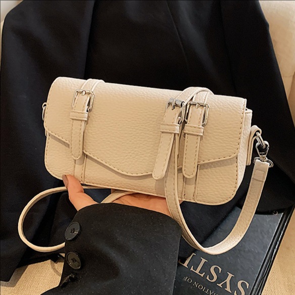 Simple, fashionable and trendy underarm bag for women 2025 new style versatile and stylish single-shoulder bag with belt buckle casual crossbody bag full figure