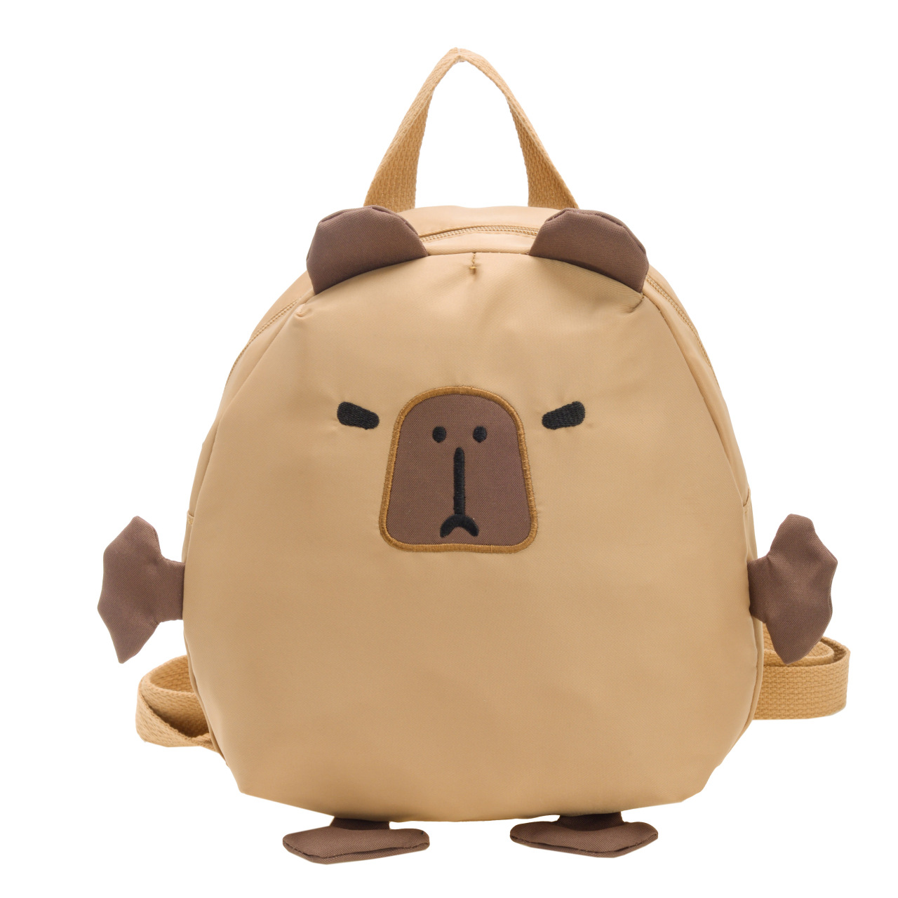New Korean-style fashionable and cute backpack 2024, cartoon personality and creative schoolbag, large-capacity doll capybara backpack Item Picture