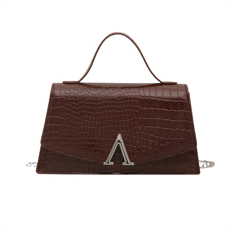 A unique and trendy crocodile-patterned casual small square bag for women 2025 cross-border new style, stylish and niche chain single-shoulder crossbody bag Item Picture