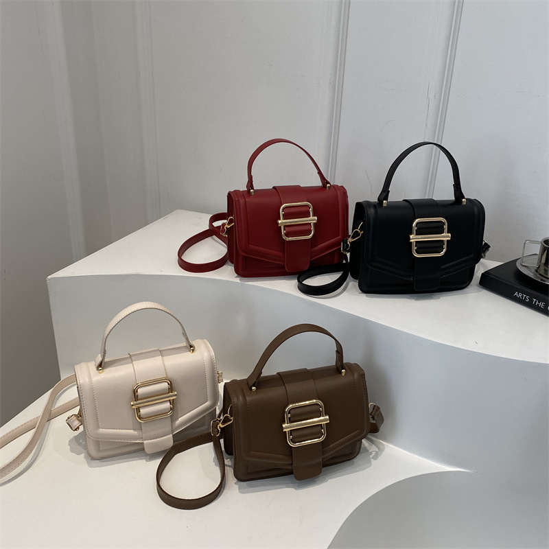 High-end texture, fashionable magnetic buckle hand-held small square bag for women, new Spring 2025 style, stylish single-shoulder bag, trendy crossbody bag Application Scenario