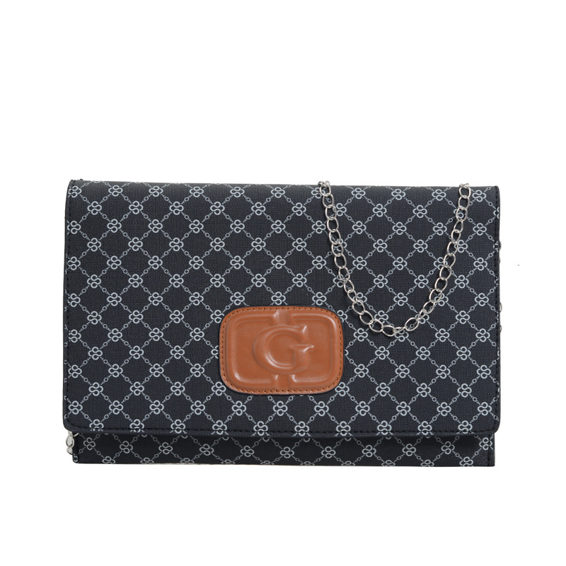 Cross-border retro small square bag for women, new French fashion printed underarm bag, trendy, niche and versatile single-shoulder crossbody bag Item Picture