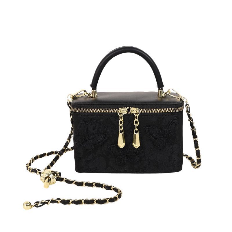 High-end texture three-dimensional butterfly hand-held box bag for women 2025 new style fashionable and trendy Korean single-shoulder crossbody bag Item Picture