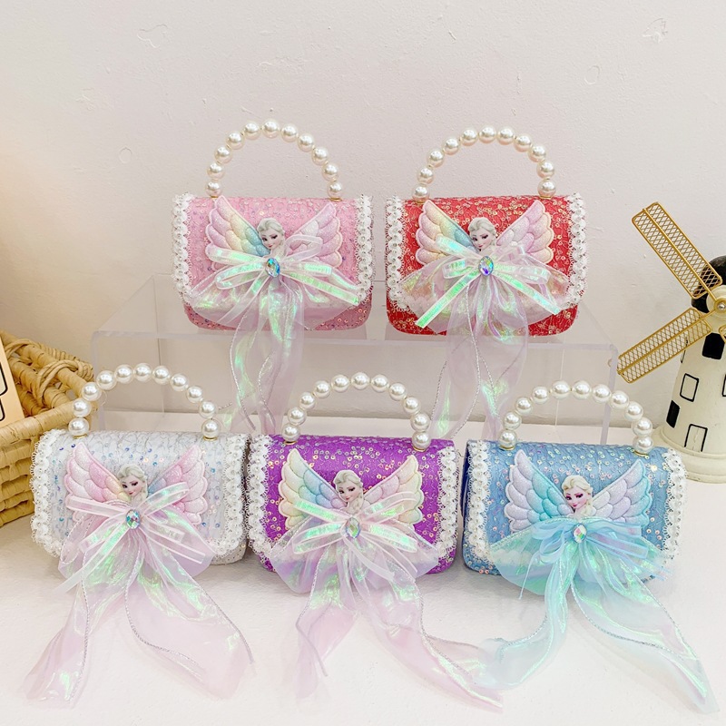 Girls' bag, little girl cartoon crossbody bag, Aisha Princess, fashionable and cute single-shoulder bag, baby decoration princess bag Application Scenario