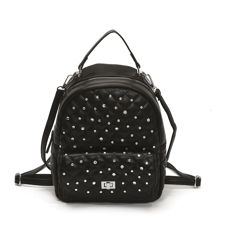 Xiaoxiangfeng Backpack 2025 New trendy and fashionable handbag with diamond-shaped chain, versatile travel backpack Item Picture