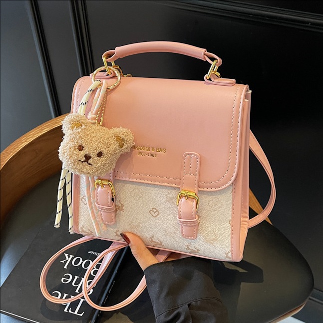 2025 New fashionable and versatile handbag, women's large-capacity single-shoulder bag, niche crossbody bag, printed trendy backpack full figure