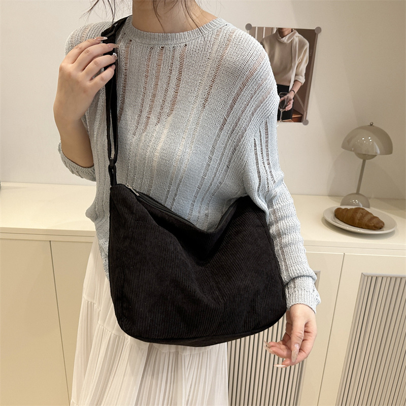 Cross-border spring new retro laid-back style large-capacity tote bag, simple and versatile single-shoulder bag, student Japanese-style backpack Specification drawing
