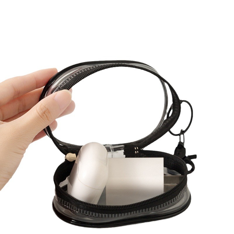 Hook data cable storage bag, PVC transparent external winding cable, digital charger visual organization, earphone storage bag Item Picture