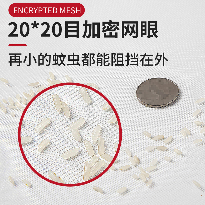 Self-installed window screen mesh, mosquito-proof window screen mesh, household window screen replacement, insect-proof self-adhesive invisible window screen, self-installed nano mesh details Picture