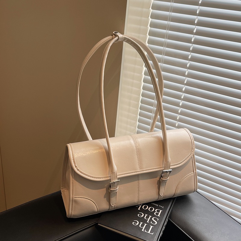 French high-end retro underarm bag for women 2025 new style, versatile and elegant single-shoulder bag, fashionable and light luxury baguette bag Specification drawing