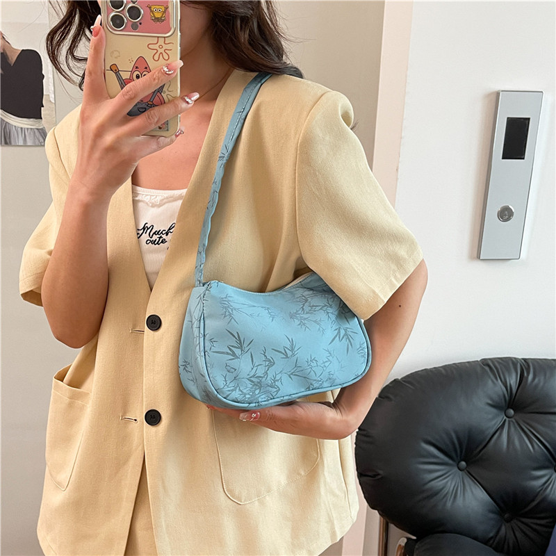 New Chinese-style underarm bag for women, 2025 new trendy and fashionable single-shoulder crossbody bag, trendy ins casual small square bag Specification drawing