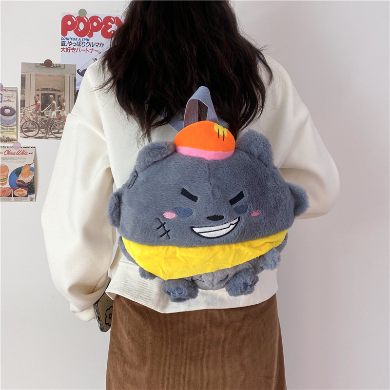 Cute cartoon, round and chubby backpack 2024 new style plush toy, stylish and fashionable backpack factory direct sales Application Scenario