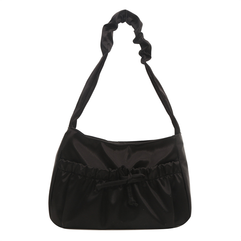 Pleated casual soft surface spring large-capacity underarm bag for women 2024 new style casual and fashionable commuting single-shoulder bag Item Picture