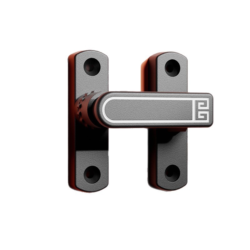 Adjustable door lock latch, 90-degree door lock latch, door bolt, indoor bathroom sliding door latch, sliding door latch, no need for drilling Item Picture