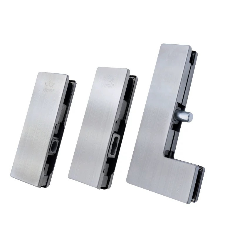 Crown door clamp, glass door upper clamp, lower clamp, curved clamp, made of 304 stainless steel, 12-19mm floor lock clamp Item Picture