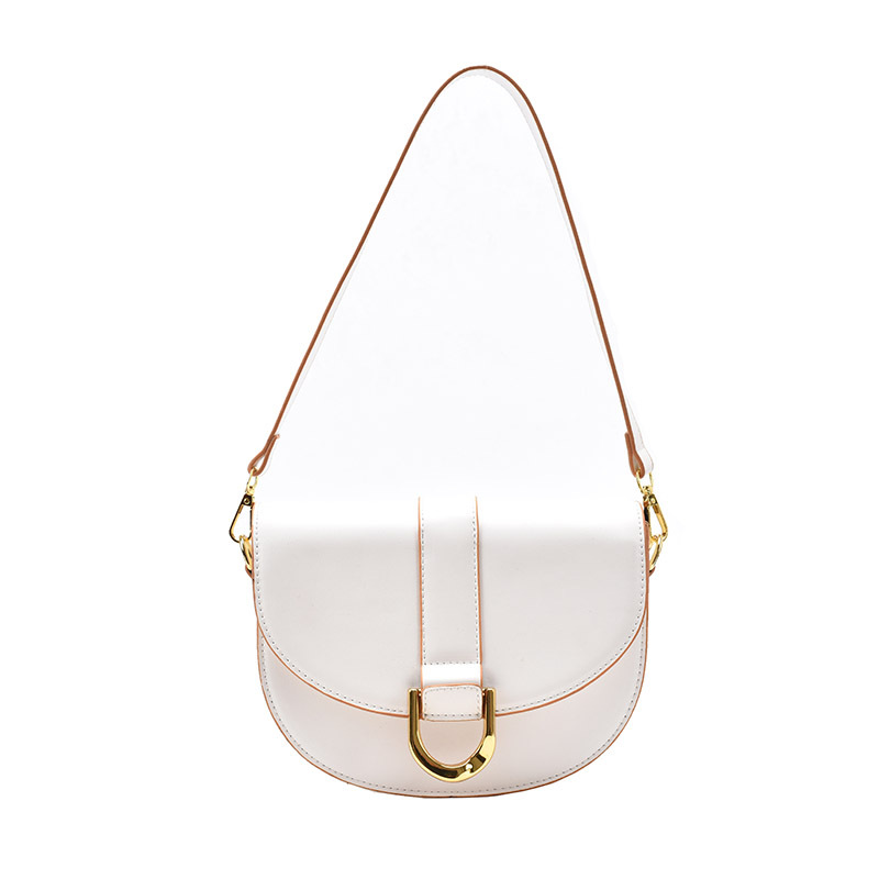 A high-end and niche design bag, a new fashion crossbody bag for women in 2025, simple solid color single-shoulder armpit saddle bag Item Picture