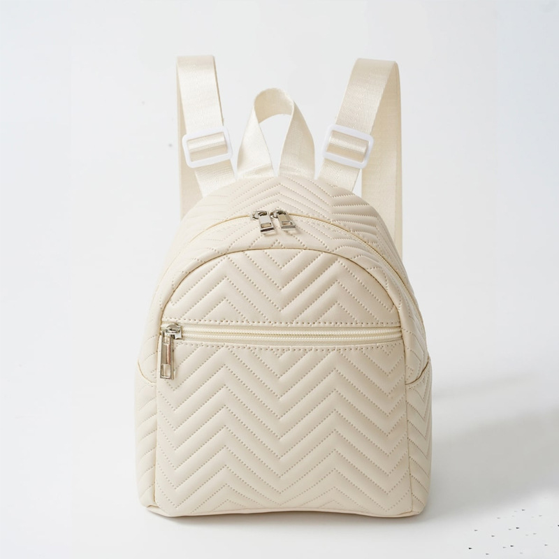 The 2024 new multi-color printed wavy embroidered ribbon mini women's backpack is a cross-border bestseller full figure