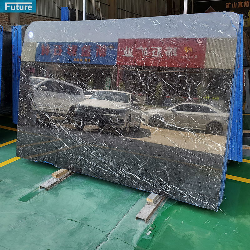 Wholesale and processing of natural marble slabs, gold-inlaid jade, black luxury stone, bay window sills, tables, and threshold villas details Picture