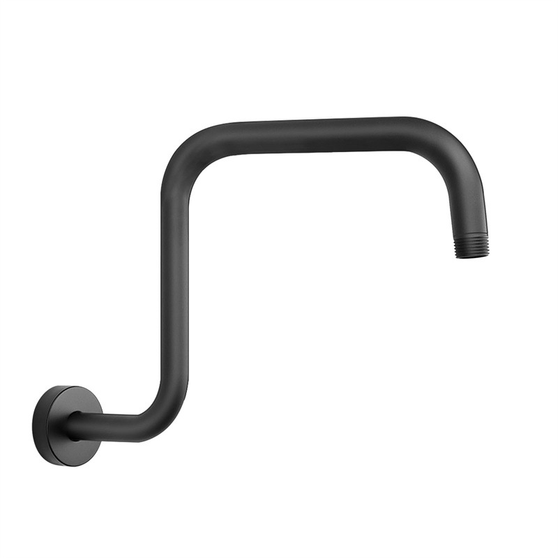 Cross-border 13-inch stainless steel wall-mounted pipe concealed showerhead accessories S-shaped large question mark pipe showerhead arm Amazon Item Picture