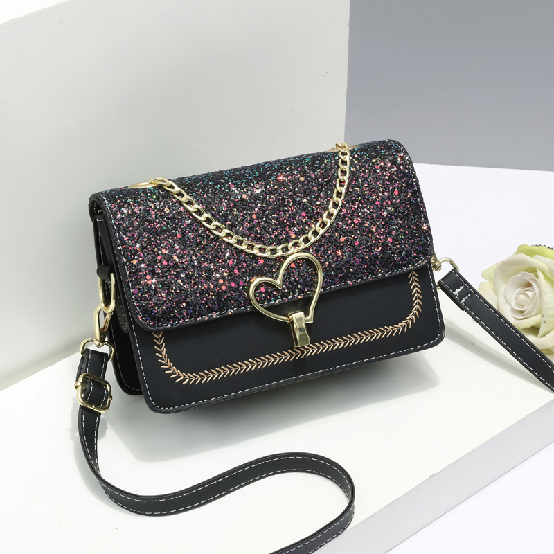 The 2023 new trendy sequined, stylish and high-quality single-shoulder bag and summer chain crossbody bag are now available for women details Picture