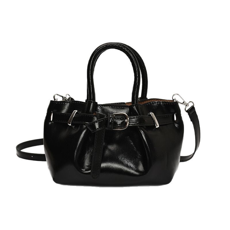 High-end pleated handbag for women, 2025 new trend, fashionable single-shoulder bucket bag, casual and versatile crossbody bag Item Picture