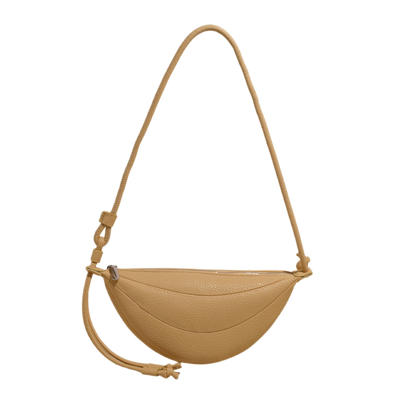 High-end texture, casual and versatile, super popular Dumpling Bag for women 2025 new versatile solid color lychee pattern single-shoulder crossbody bag Item Picture