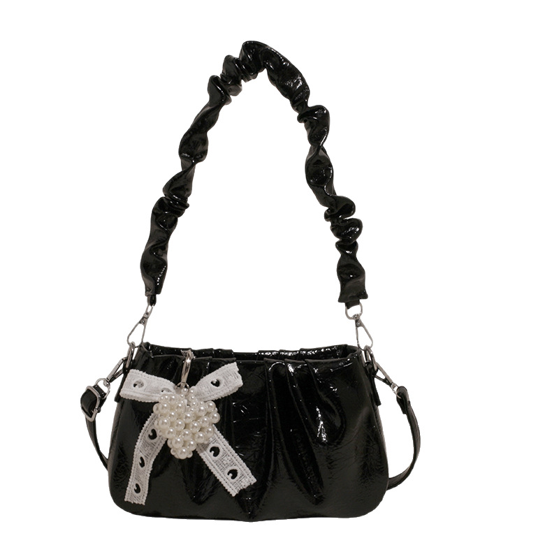 High-end and niche design pleated underarm bag for women 2025 new casual Korean style fashionable and simple single-shoulder crossbody bag Item Picture