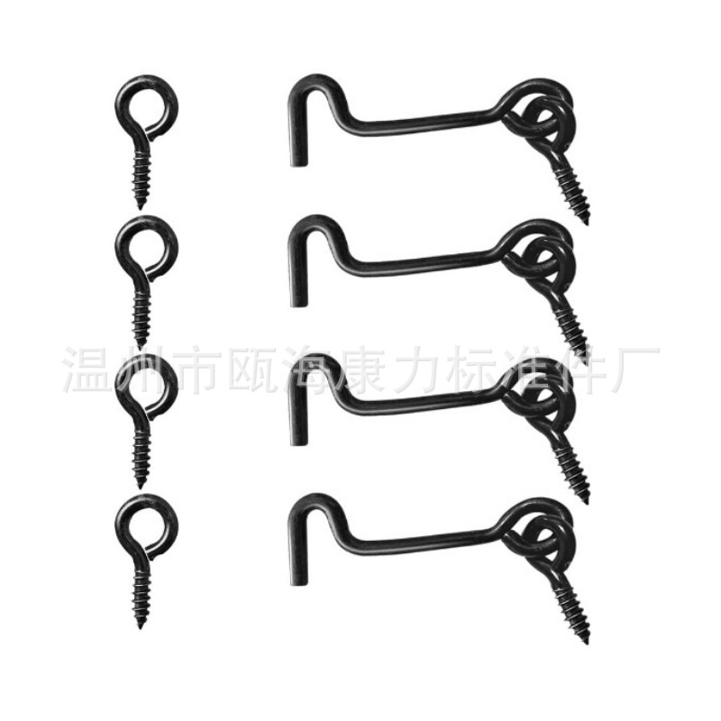 Window hooks, tie hooks, wind hooks, door and window hooks, barn door latches, engine room hooks, eye locks, rotating window lock hooks, installation screws Application Scenario
