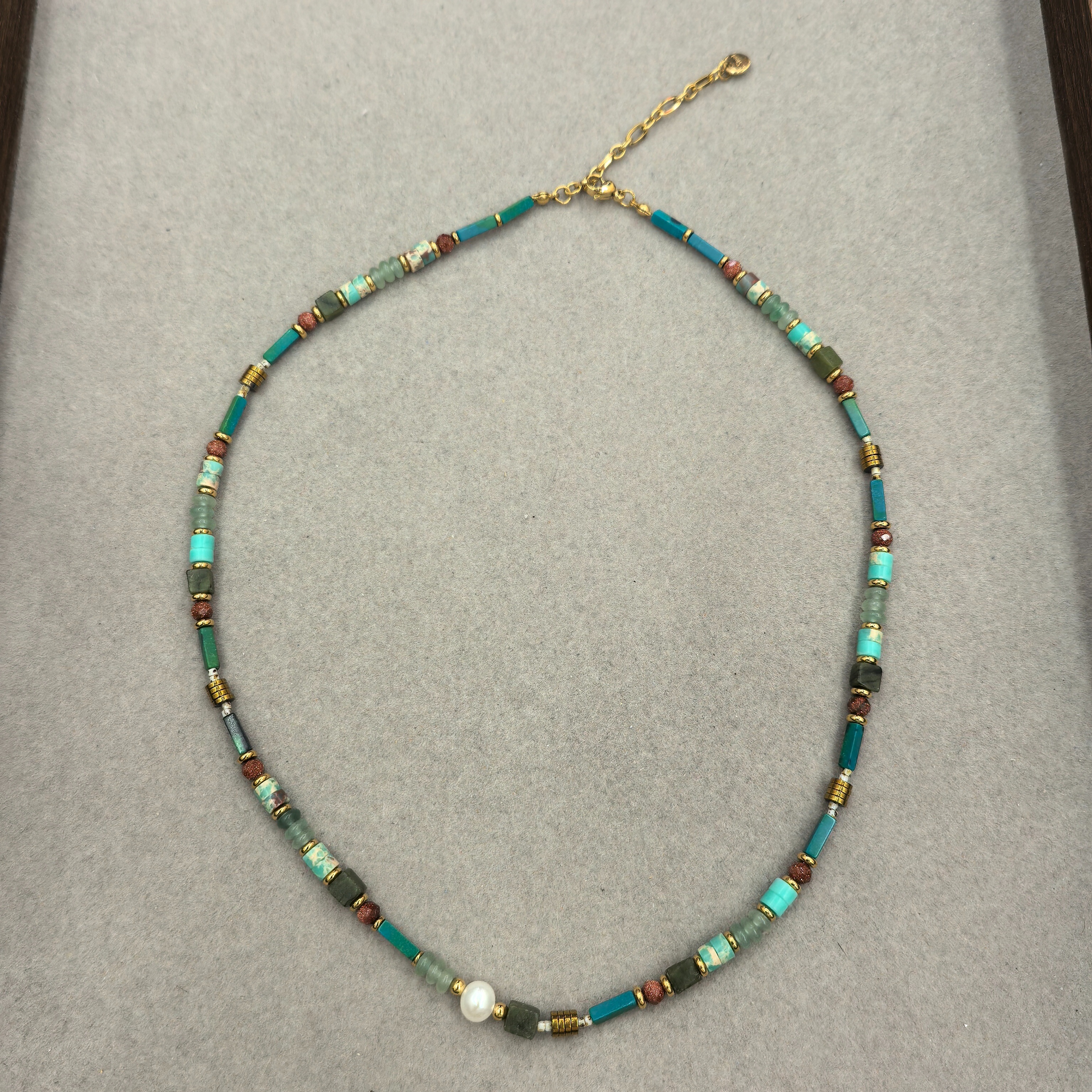 新中式敦煌风绿松石项链女款2025新款红玛瑙锁骨链轻奢高级感颈链