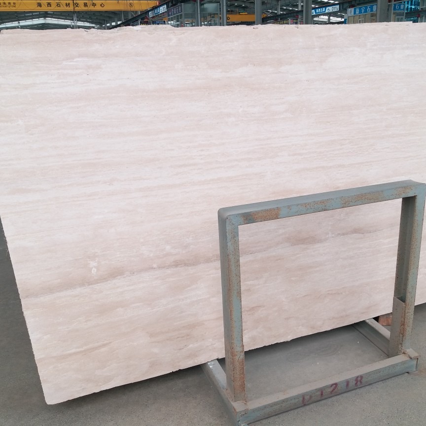 Custom-made natural marble Roman cave stone wall surface, dry-hung stone columns, line window sills, countertop panels, off-white cave stone full figure