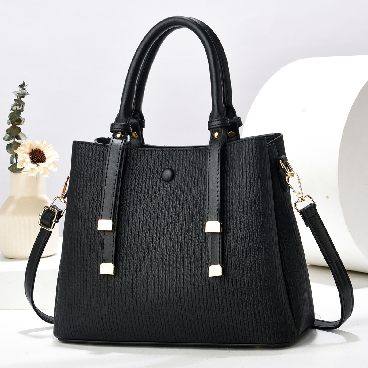 New bamboo woven women's handbag macaron cross-border single-shoulder bag, large capacity woven, trendy and simple bag full figure