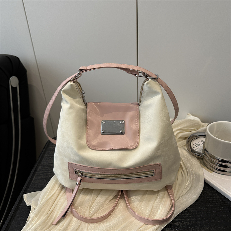 A trendy and niche design backpack with a new large-capacity multi-purpose tote bag for women, a light spring student single-shoulder bag full figure