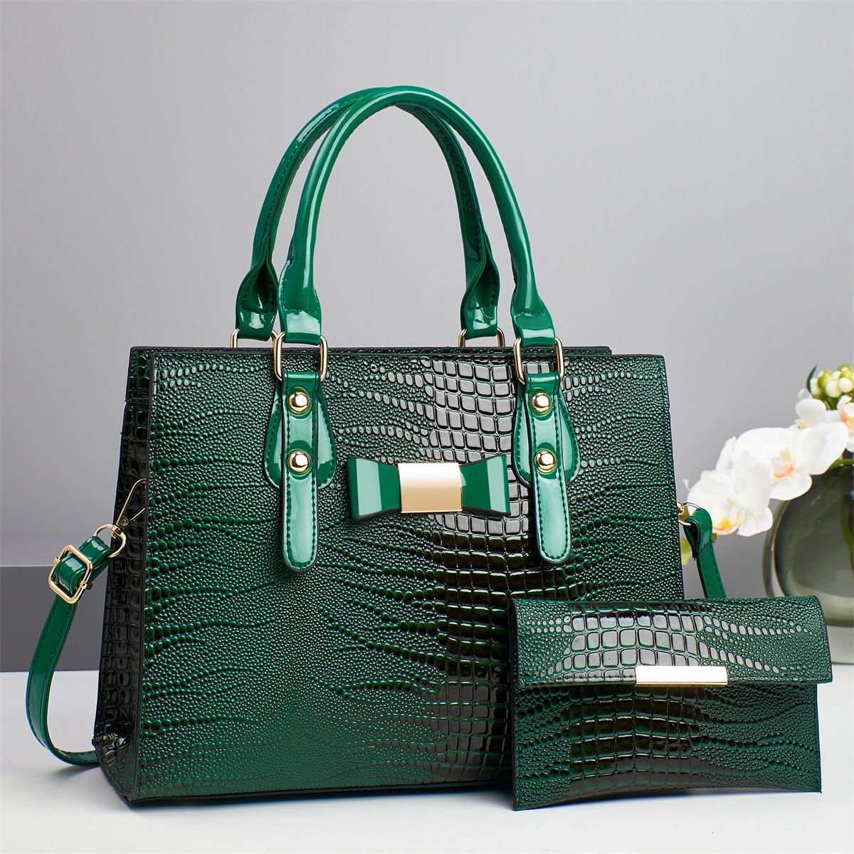 New European and American cross-border women 's bag for commuting, single-shoulder hand-held crossbody bag, high-end two-piece set, mother and child bag handbags full figure