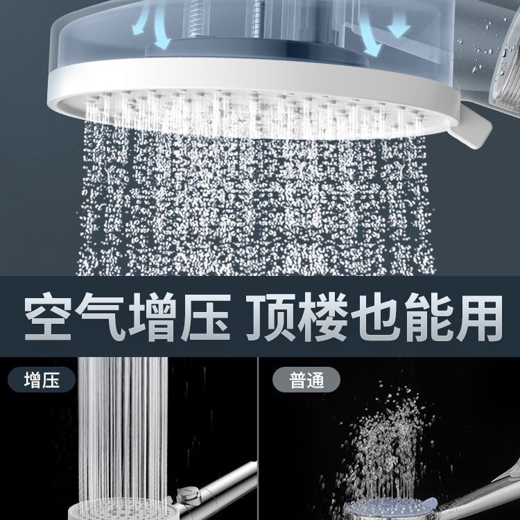 Large water spray five-speed multi-functional pressurized shower head, matte black large handheld showerhead Application Scenario