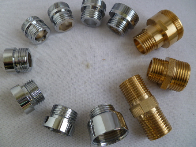 4 6 points /M18 20 22 24 28 32mm internal and external fine thread faucet accessories thread conversion copper joint details Picture