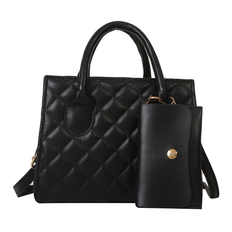 Embroidered thread quilted bag 2023 New style trendy and fashionable single-shoulder stylish small square bag, simple and individual hand-held crossbody bag Item Picture