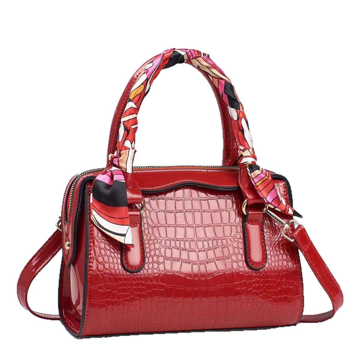New spring shiny leather pillow bag in stock, fashionable women's bag bestseller, single-shoulder women's large-capacity handbag, crossbody bag Item Picture