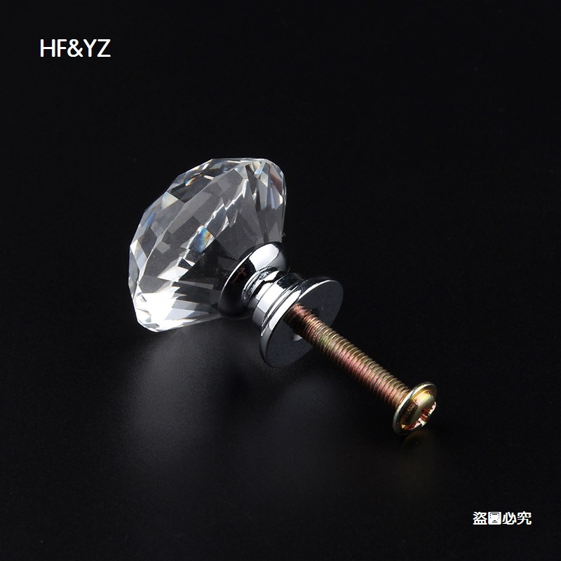 30mm crystal handle, drawer cabinet door, kitchen cabinet hardware accessories handle direct sales, door and window hardware handle Item Picture