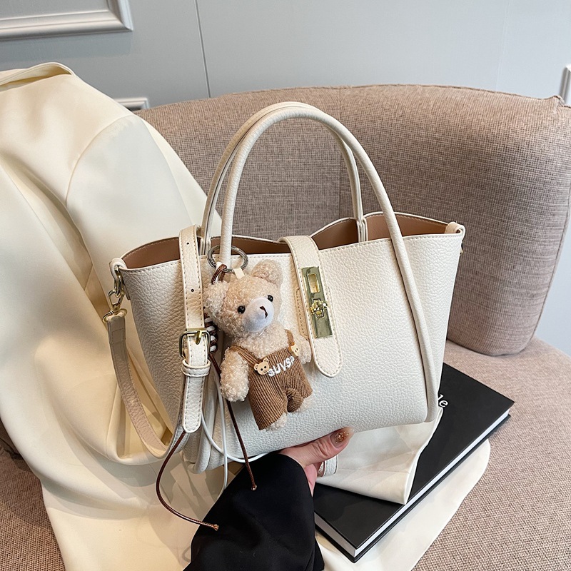 Large-capacity bag for women 2025 new style, trendy, versatile and simple single-shoulder crossbody bag, casual work hand-held bucket bag Specification drawing